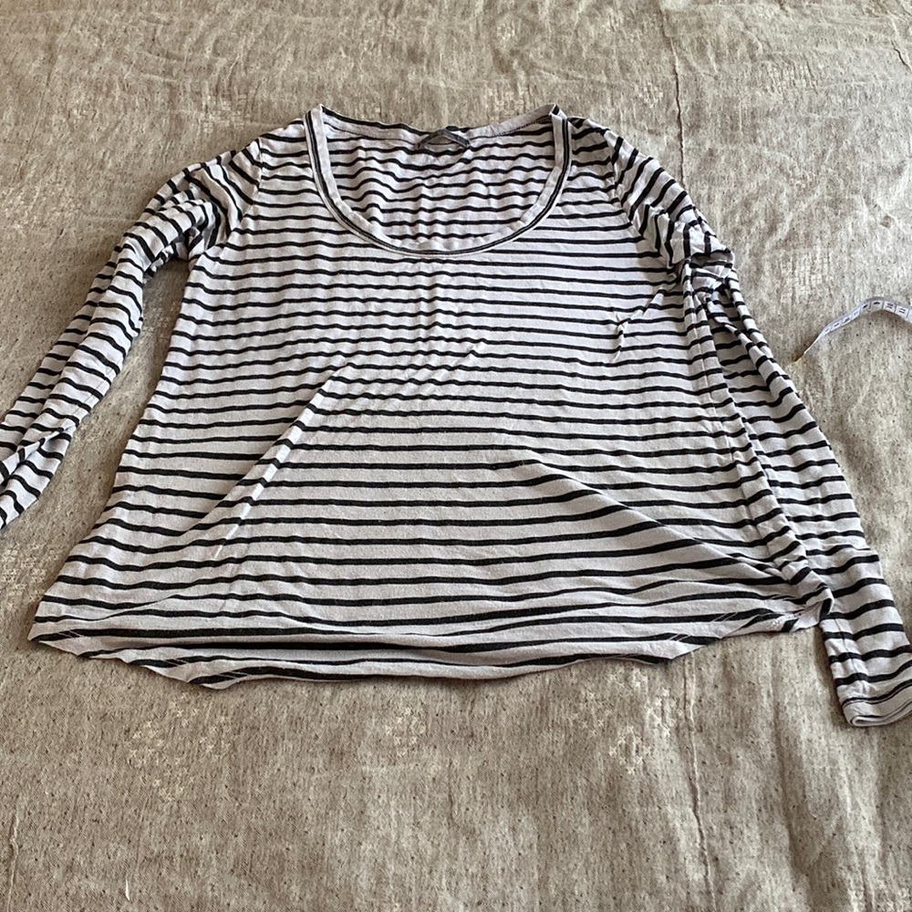 Velvet brand long sleeve striped cotton tee